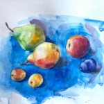 fruit in watercolor